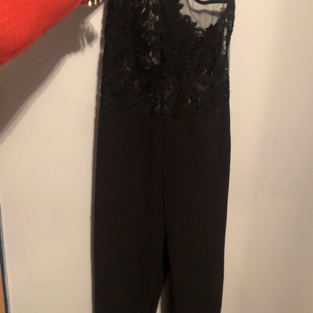 Mesh Top Full Jumpsuit